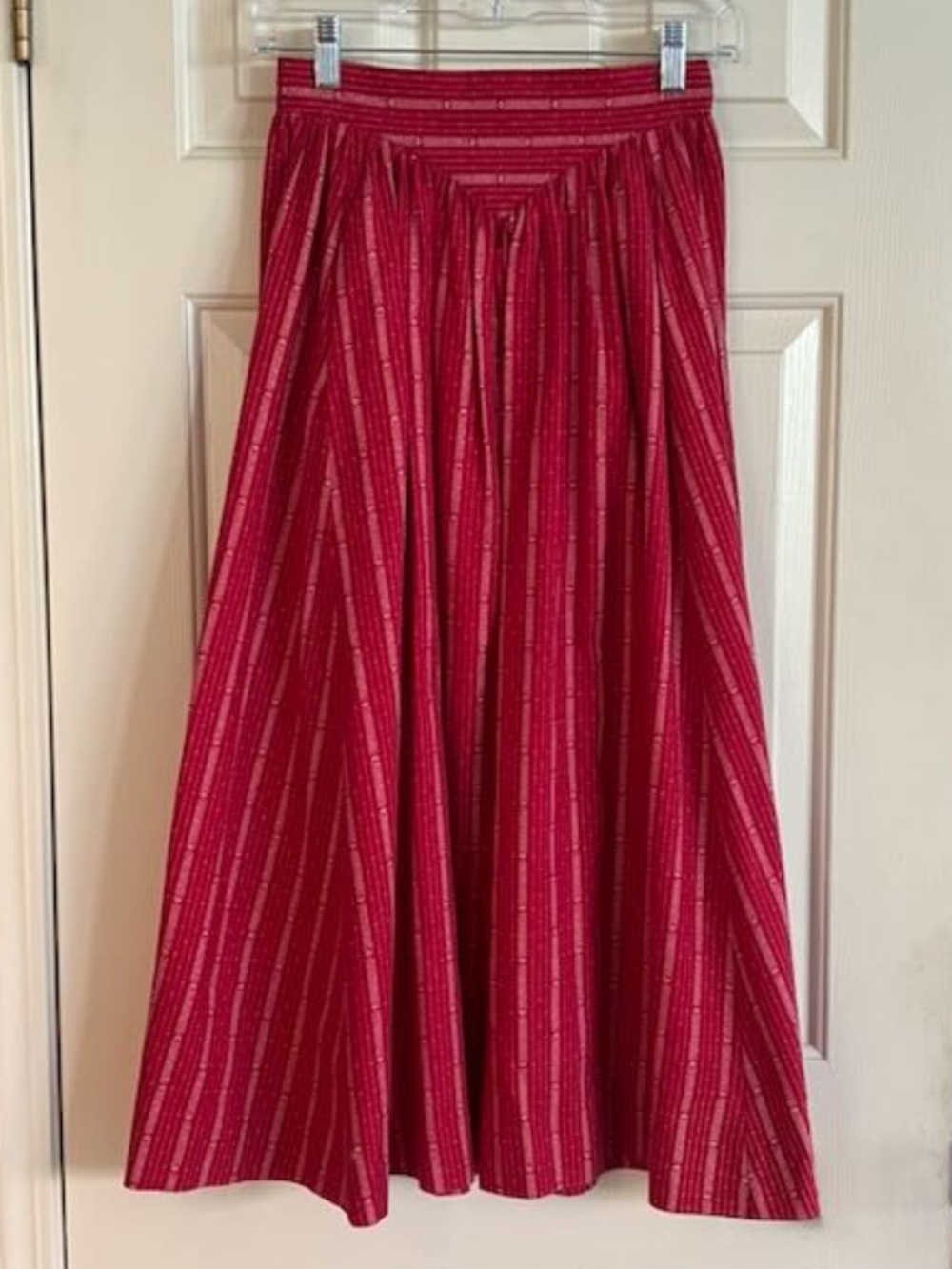 Laura Ashley Red Cotton Blend Skirt Size XS